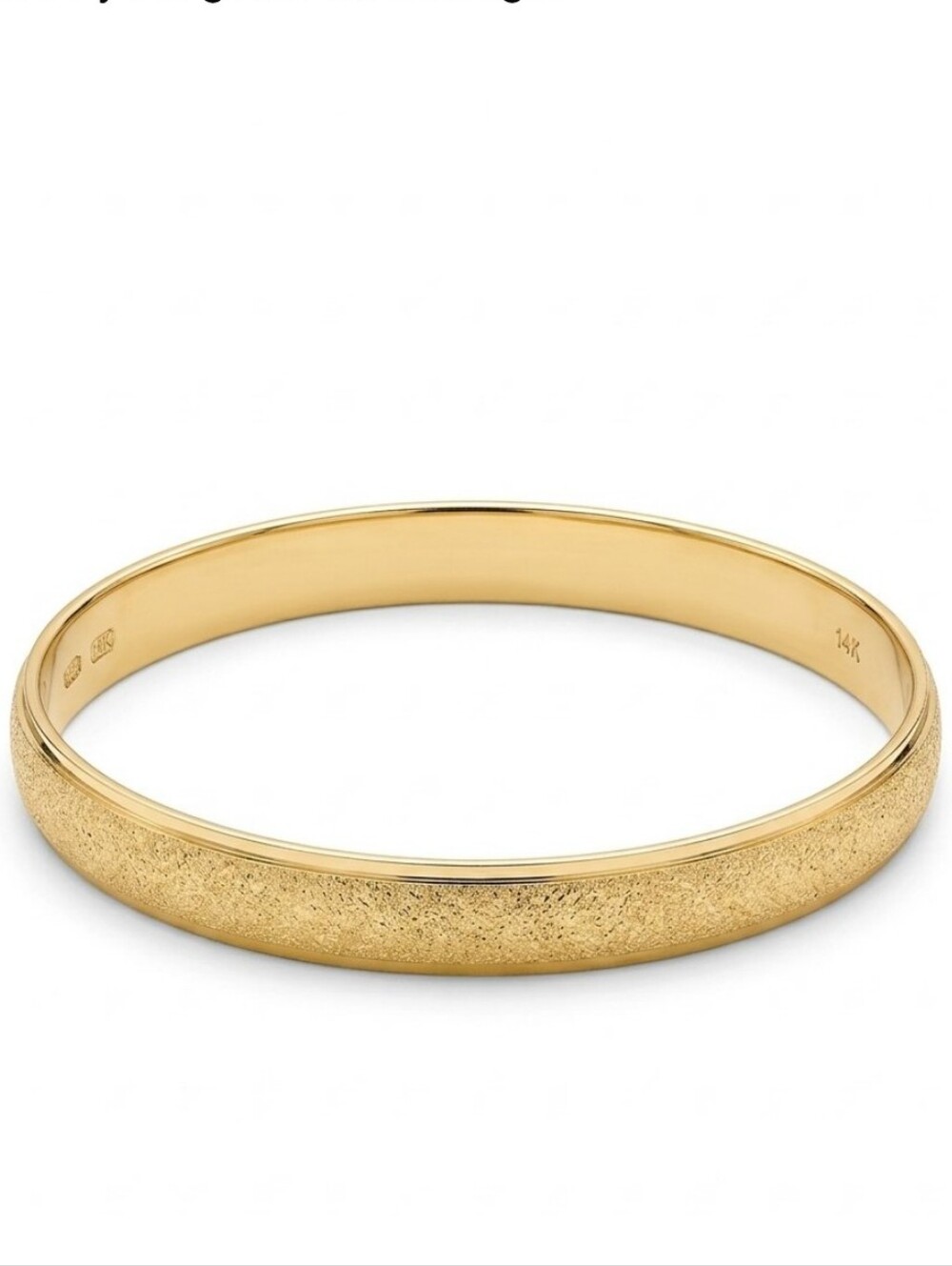 Vtg Monet Brushed Gold Tone Bangle Bracelet